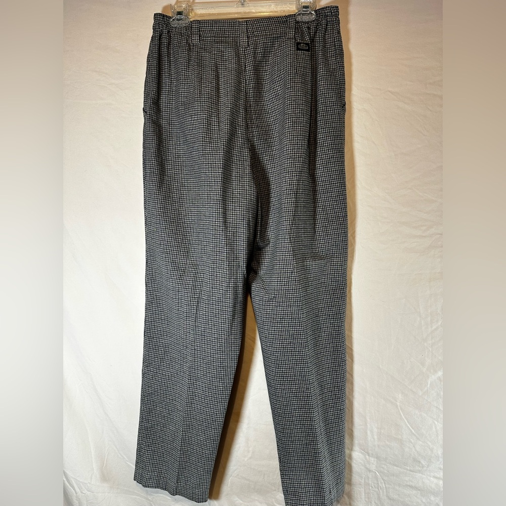 Vintage 80s LEE Casuals Houndstooth High Waisted Pants Size 14P Trousers Slacks - Picture 2 of 7